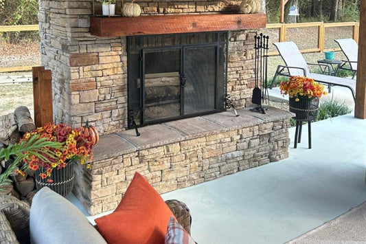 Black Bear Mountain Stone - Stone Veneer - Ready Stack Stone Panel White Oak
