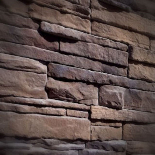 Black Bear Mountain Stone - Stone Veneer - Ready Stack Stone Panel Almond Buff -Sample