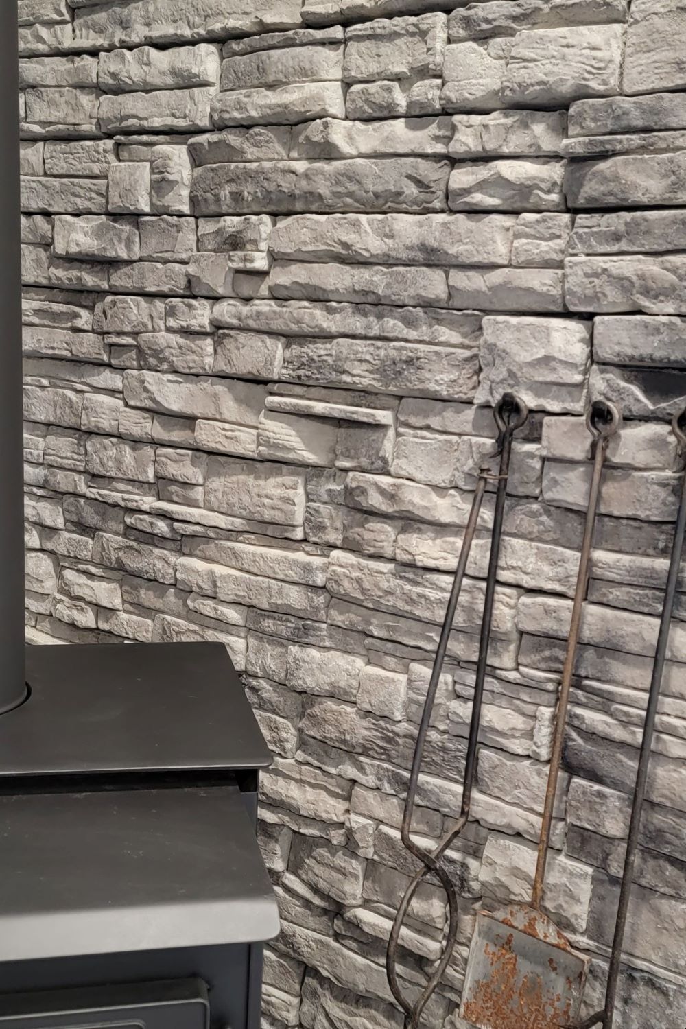 Black Bear Mountain Stone - Stone Veneer - Ready Stack Stone Panel Cool Gray