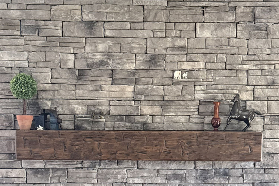 Black Bear Mountain Stone - Stone Veneer - Ready Stack Stone Panel Cool Gray