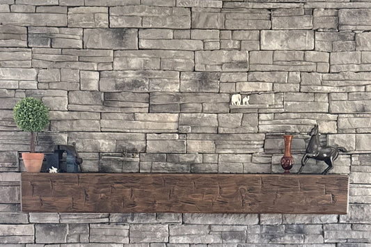 Black Bear Mountain Stone - Stone Veneer - Ready Stack Stone Panel Cool Gray