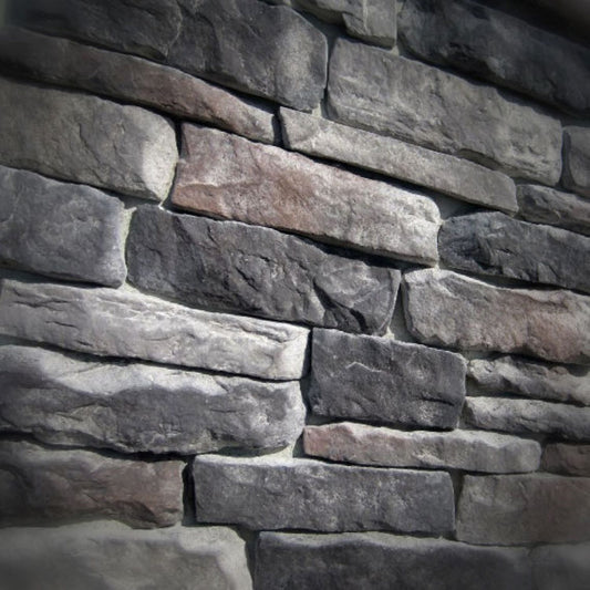 Black Bear Mountain Stone - Stone Veneer - Ledge Stone Midnight - Sample