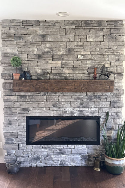 Black Bear Mountain Stone - Stone Veneer - Ready Stack Stone Panel Cool Gray