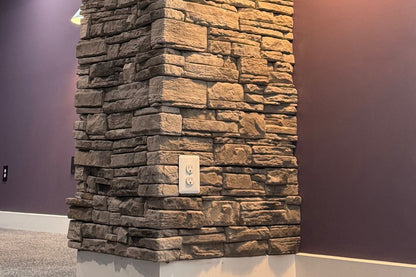 Black Bear Mountain Stone - Stone Veneer - Ready Stack Stone Panel Cool Gray